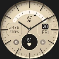 Gold Elegant analog watch face